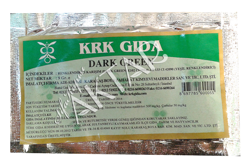 Krk Toz Gıda Boyası 9 gr. (Yeşil)