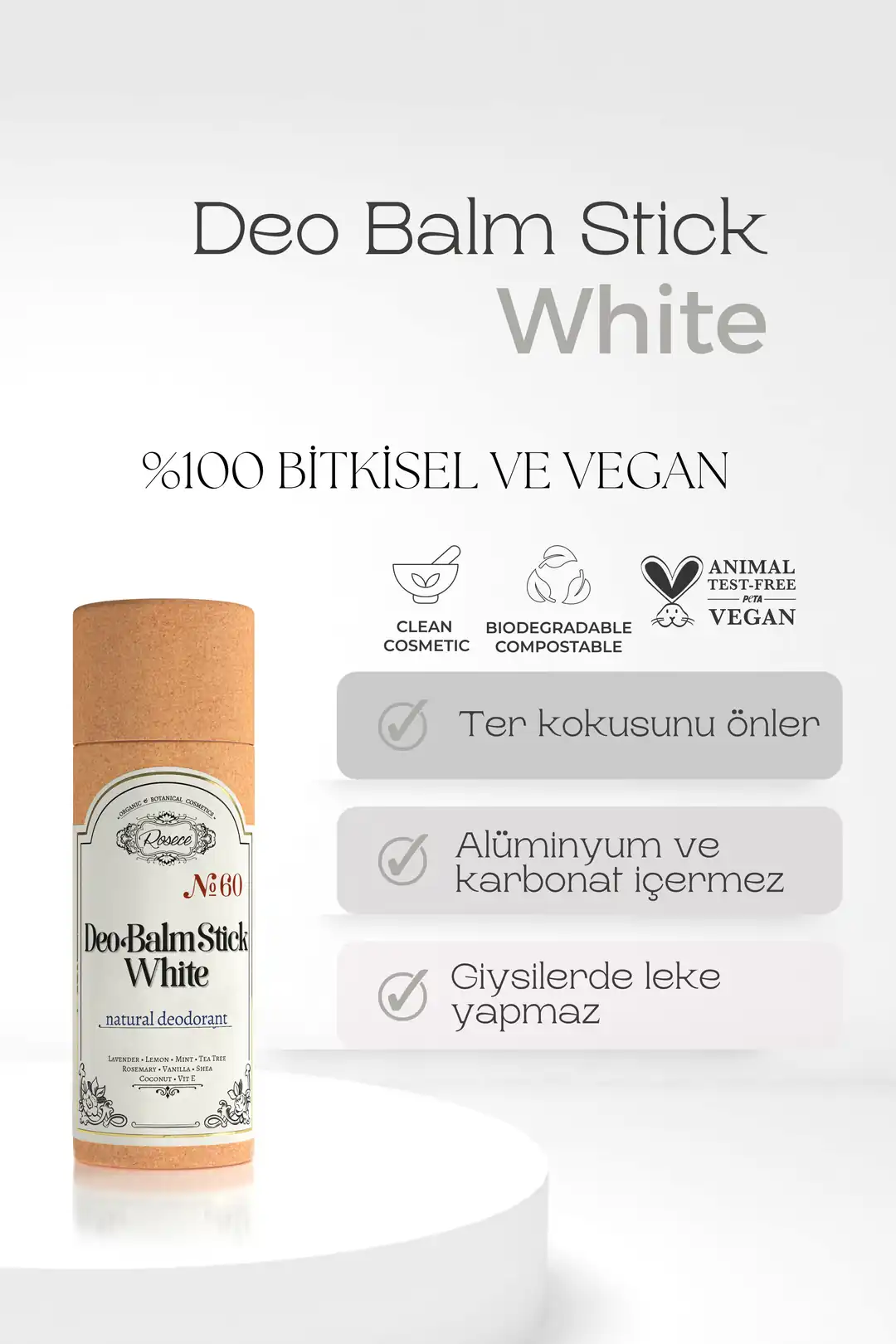 Rosece Deo Balm Stick White 60 ml. - Görsel 2