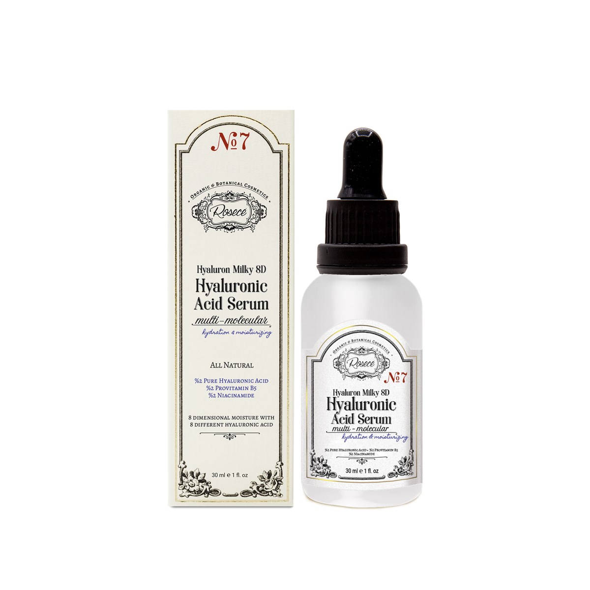 Rosece Hyaluron Milky 8D (Multi Moleküler Hyaluronik Asit Serum)