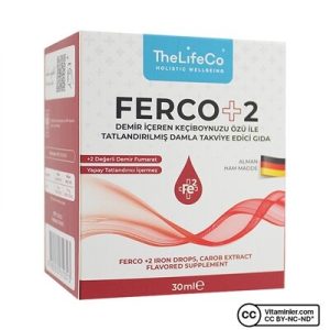 TheLifeCo Ferco +2 Değerlikli Demir Damlası 30 ml.