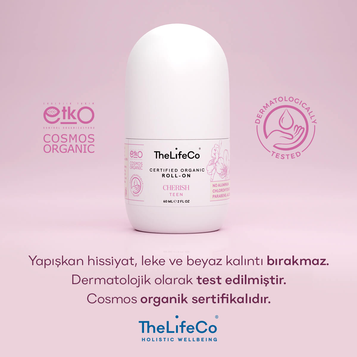 TheLifeco Organik Roll-on Deodorant Cherish(Teenage) 60 ml. - Görsel 4