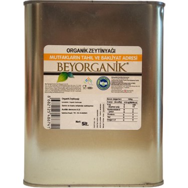 Beyorganik Soğuk Sıkım Zeytinyağı 2 lt.