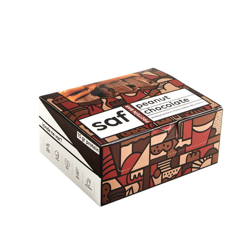 Saf Peanut Chocolate High Protein Bar 50 gr x 12 - Görsel 3