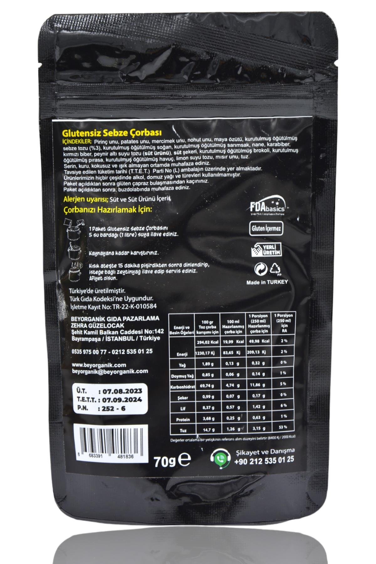 Beygurme Glutensiz Sebze Çorbası 70 gr. - Görsel 2