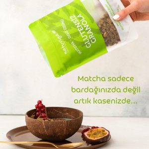 Naturiga Glutensiz Matcha & Cranberry Granola 250 gr.