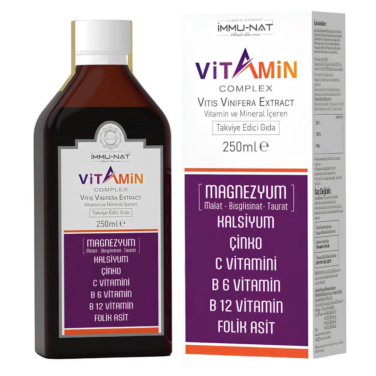 İmmunat Vitamin Complex Siyah Üzüm Çek. Vit. Min. 250 ml.