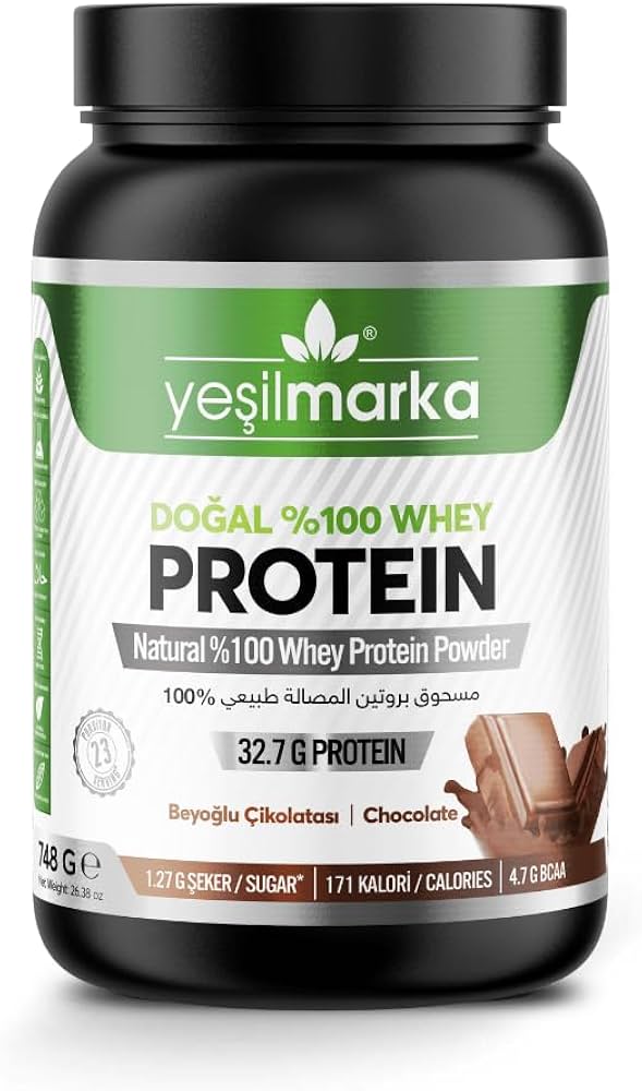 Yeşilmarka Doğal Whey Protein Tozu (Çikolatalı) 748 gr.