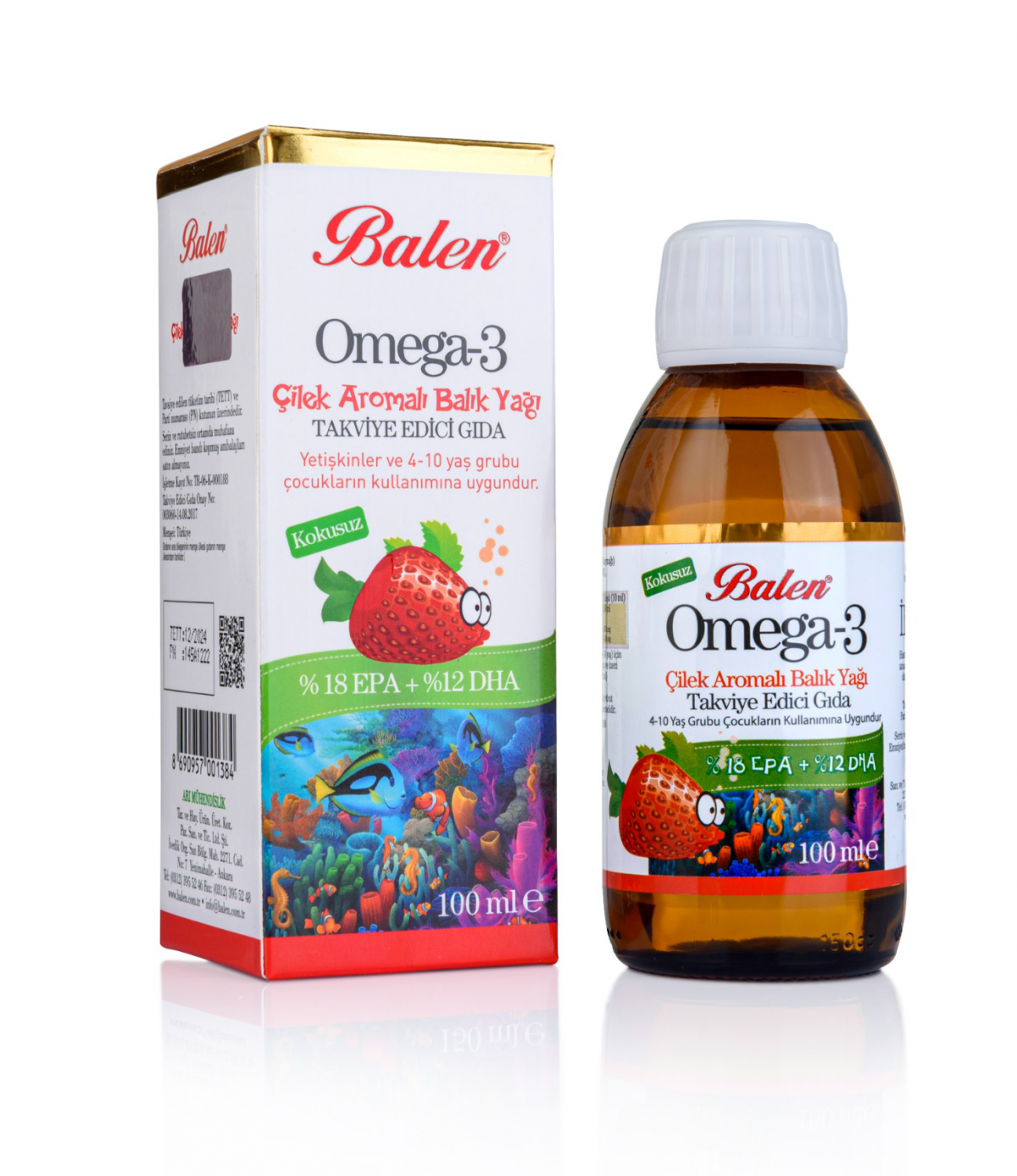 Balen Omega-3 Çilek Aromalı 100 ml.