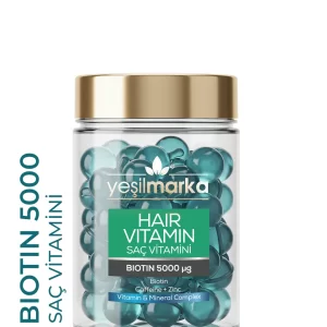 Yeşilmarka Saç Vitamini - Biotin & Kafein (30 Kapsül) 15 ml.
